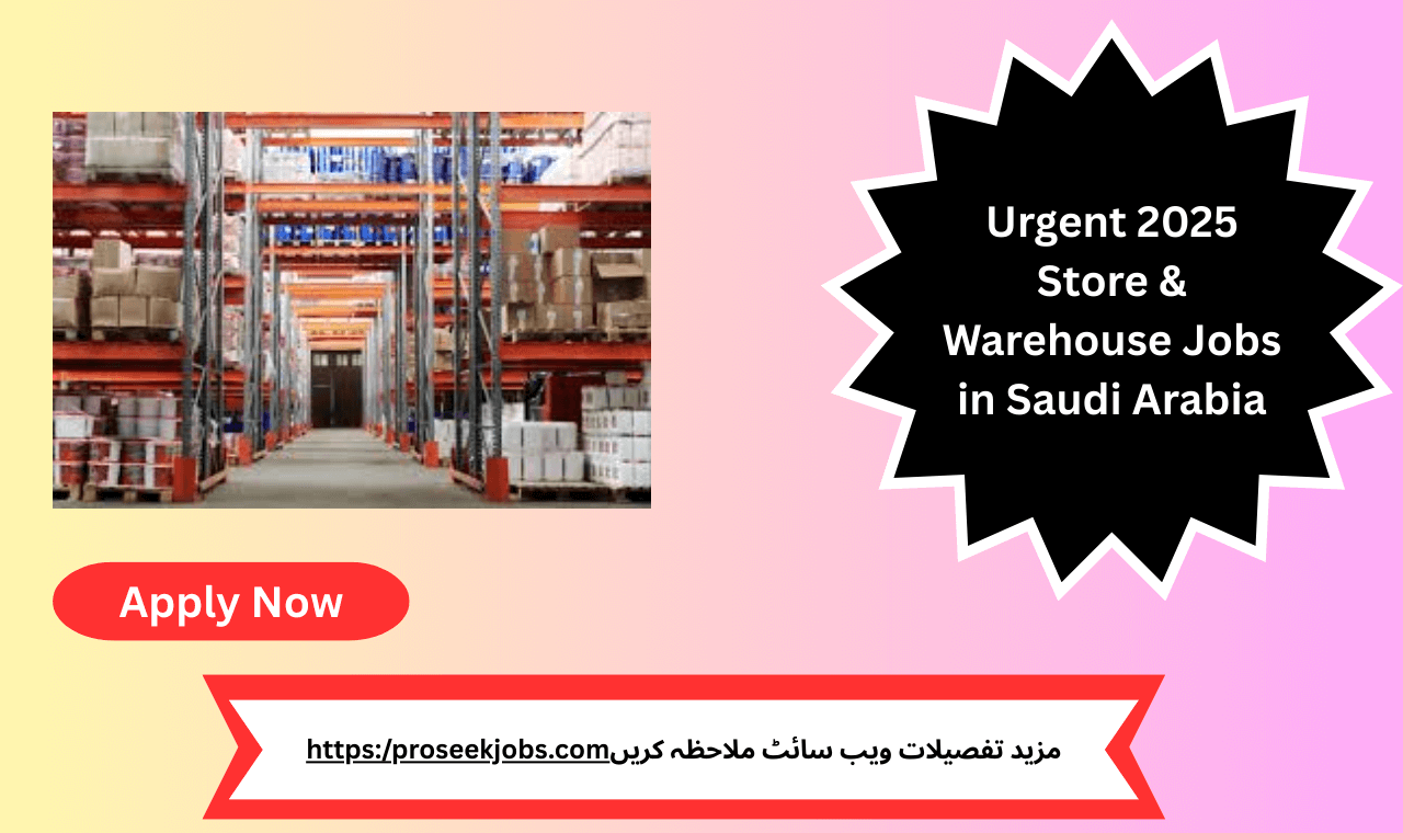 Workers managing inventory in a Saudi warehouse facility – Apply now for 2025 positions!