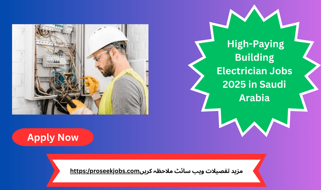Building electrician at work on a Saudi construction site in 2025