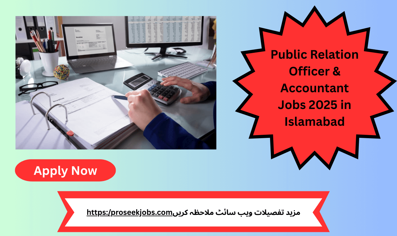 Professional Public Relation Officer and Accountant collaborating in a modern Islamabad office.