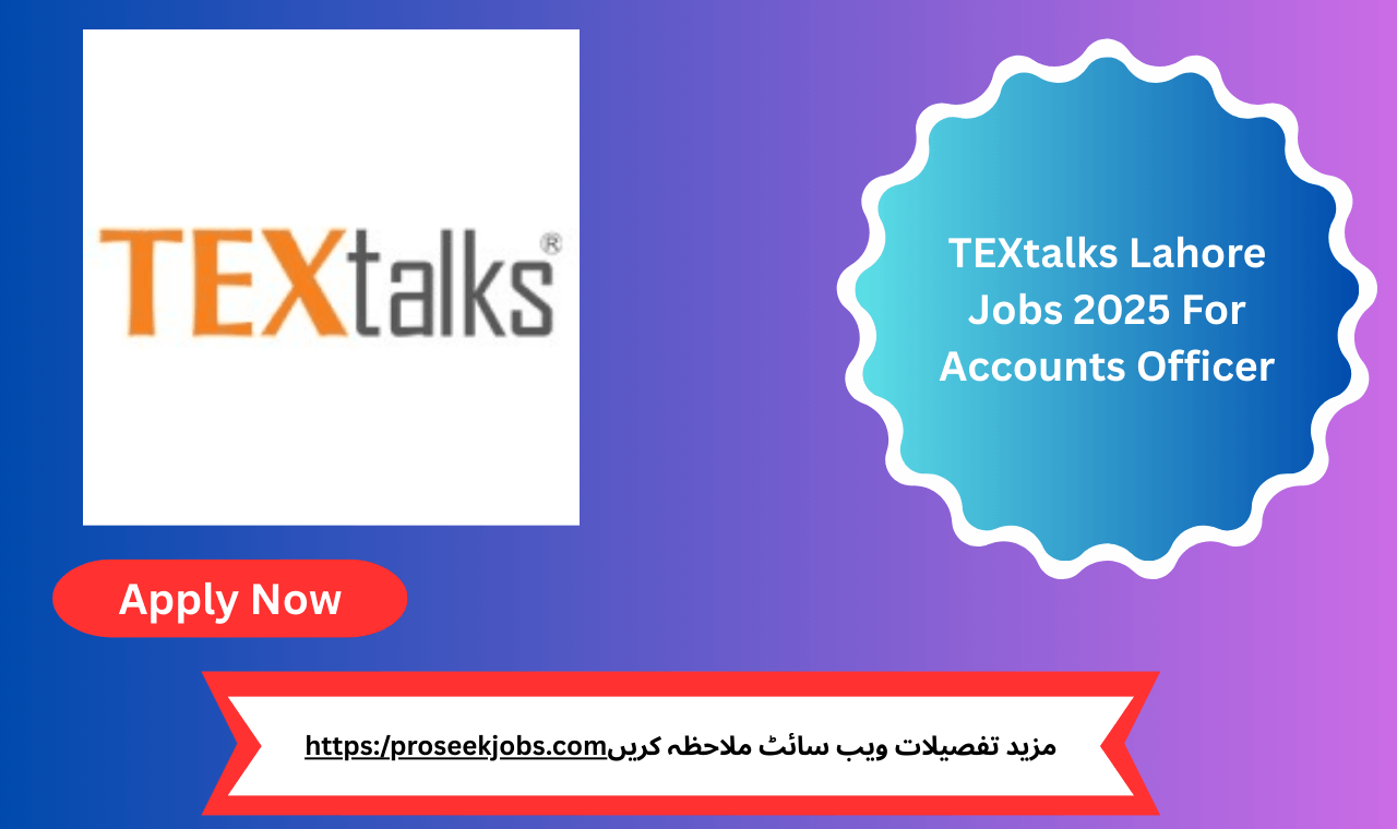 Accounts Officer reviewing financial reports in TEXtalks Lahore office environment, May 2025.