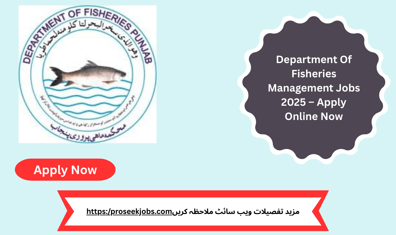 Department Of Fisheries Management Jobs 2025 office building in Lahore