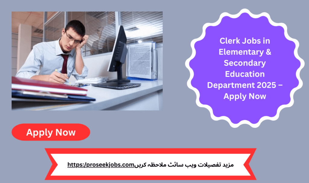 Apply for Clerk Jobs in Elementary and Secondary Education Department 2025 - Government Job Opportunity in AJK