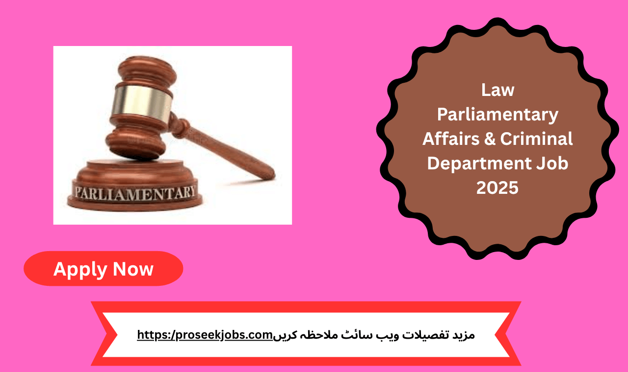 Law Parliamentary Affairs & Criminal Department Job 2025 in Karachi - Legislative Drafter Position