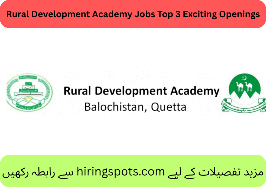 Rural Development Academy Jobs Top 3 Exciting Openings