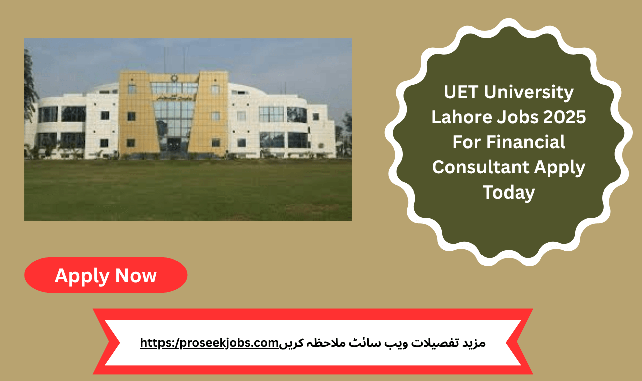 UET University Lahore Jobs 2025 For Financial Consultant